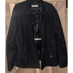 Joseph Abboud Outerwear‎ Men's Sz XL Black Full-Zip Jacket Windbreaker